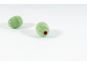 Art Glass Olives With Glass Pedestal 