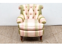 Vintage Button Tufted Armchair For Reupholstery