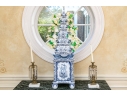 Impressive Blue And White Delft Style Ceramic Tulipiere