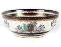 Hand-Painted Chinese Export Porcelain Bowl With Floral And Gilt Decoration