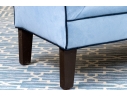 Custom Upholstered Bed End Or Window Bench With Flared Arms