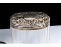 Antique Collection Of Five Sterling Silver Mounted Vanity Items