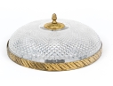 Cut Crystal And Brass Pendant Light