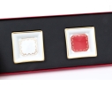 Cartier Pair Of Limoge Porcelain Trinket Trays, With Box