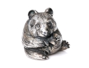 Buccellati Sterling Silver Miniature Cute Panda Eating Bamboo