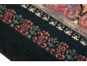 Loro Piana Beautiful Black Cashmere And Suede Edged Throw