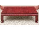 Chic Chinese Lacquered Woven Textural Cocktail Table