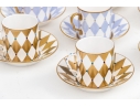 Set Of Twelve Thomas Goode Fine Bone China Demitasse Cups And Saucers
