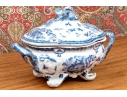 Decorative Twin Handled And Footed Vegetable Tureen With Lid