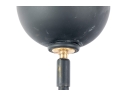Pair Of Modern Black Metal Globe Pendant Lights