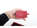 Cartier Burgundy Leather Notepad Holder, Must De Cartier, With Box