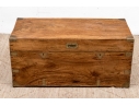 Antique Mahogany And Brass Trunk