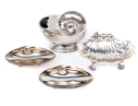 Collection Of Four Shell Form Silverplate Table Wares