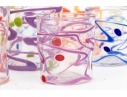 Collection Of Fourteen Peàn Doubulyu Wackie Dot Glass Tumblers