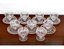 Collection Of Silver Overlaid Sherbet Glasses With Underplates
