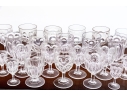 Assembled Twenty-Six Piece Flint Style Glass Goblets