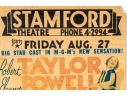 Collection Of Seven 1930's Stamford Theatre Movie Posters And  A 1953 Movie Poster
