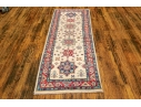 Hand-Knotted Caucasian Wool Carpet Runner, 2'6