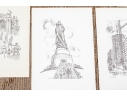 Vintage 1973-74 DDR Portfolio Of Prints Along With A Collection Of Other Prints