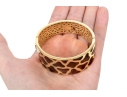 Roberto Coin 18k Yellow Gold Magnificent Ultra Wide Giraffe Patterned Bangle Bracelet