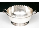 George III Style Antique English Quality Twin Handled Silver Plated Cooler Bowl