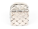 Cartier Whimsical Handmade Sterling Silver Woven Basket, With Box