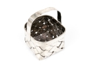 Cartier Whimsical Handmade Sterling Silver Woven Basket, With Box