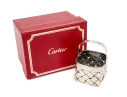 Cartier Whimsical Handmade Sterling Silver Woven Basket, With Box