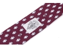 Gucci Burgundy And Grey Toned Patterned Silk Tie