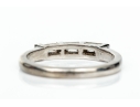 Platinum Three Stone Baguette Band Ring App. 0.28 TCW, Size 4.25+