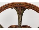 Quality Hepplewhite Style Painted Medallion Back Armchair