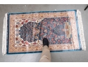 Turkish Silk Area Prayer Rug, 2'10