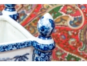 Decorative Blue And White Cachepot