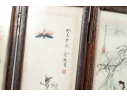 Vintage Chinese Folding Table Screen With Hand-Painted Scenes