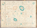 Hand Knotted Afgan Oushak Wool Room Size Carpet - 9' 1