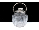 Antique Cut Glass And Silverplate Biscuit Jar