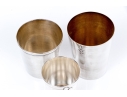 Three Silverplate Tumblers: Asprey, Christofle & Dior