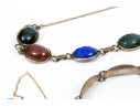Small Lot Of Assorted Costume Jewelry, Including A Danish Silver Bracelet