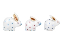 Herend Hand Painted Trio Of Tiny Bunny Rabbit Figures 
