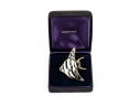 Tiffany & Co. 18k Yellow Gold Angela Cummings Stunning Inlaid Angel Fish Brooch, With Box