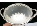 Silverplate And Glass Lidded Serving Bowl