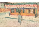Signed Oil On Canvas, Urban Landscape With Figure, 1932 
