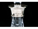 Group Of Three English Cut Glass Decanters Or Perfumes With Sterling Silver Collars