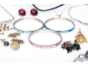Lot Of Vintage Goods Including Two Leather Purses, Plus Assorted Costume Jewelry