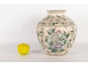 Chinese Matte Pink And Gilt Rimmed Porcelain Vase