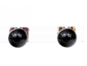 14k Yellow Gold Simple 6mm Black Onyx Ball Earrings With 14k And 10k Clutch Backs
