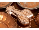 Impressive Collection Of  Four Copper Molds And  Four Plates