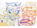Collection Of Fourteen Peàn Doubulyu Wackie Dot Glass Tumblers