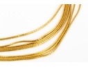 18k Yellow Gold Fabulous Vintage Flexible Graduated Multi Strand Omega Style Necklace