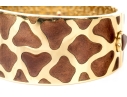 Roberto Coin 18k Yellow Gold Magnificent Ultra Wide Giraffe Patterned Bangle Bracelet
